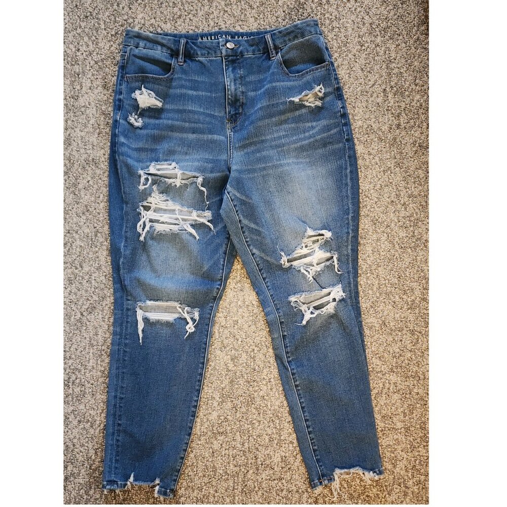 American Eagle Dream Jeans Curvy High Rise Crop Jegging Size 16